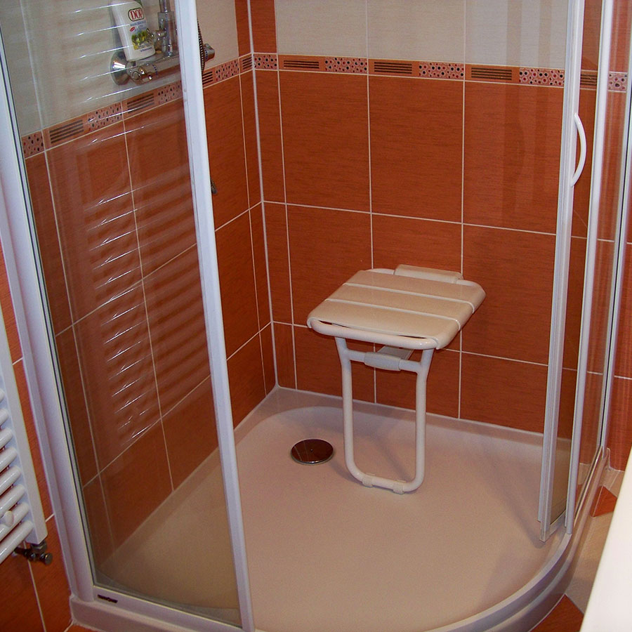 installation douche quart de rond avec assise SARL Lemoigne Marcel
